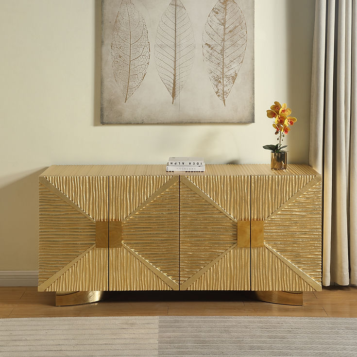 Salma Gold Console Table by New Era Innovations at Eve Furniture