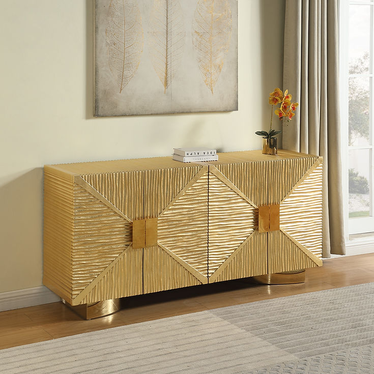 Salma Gold Console Table by New Era Innovations at Eve Furniture
