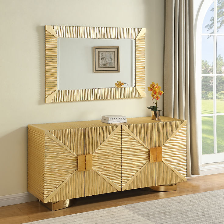 Salma Gold Console Table by New Era Innovations at Eve Furniture