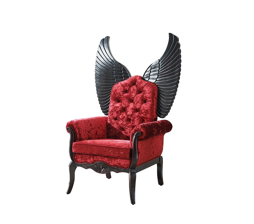 Lucifur 64" Tall Red Chair by New Era Innovations at Eve Furniture