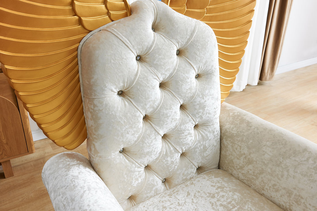 Lucifur 64" Tall White Chair by New Era Innovations at Eve Furniture