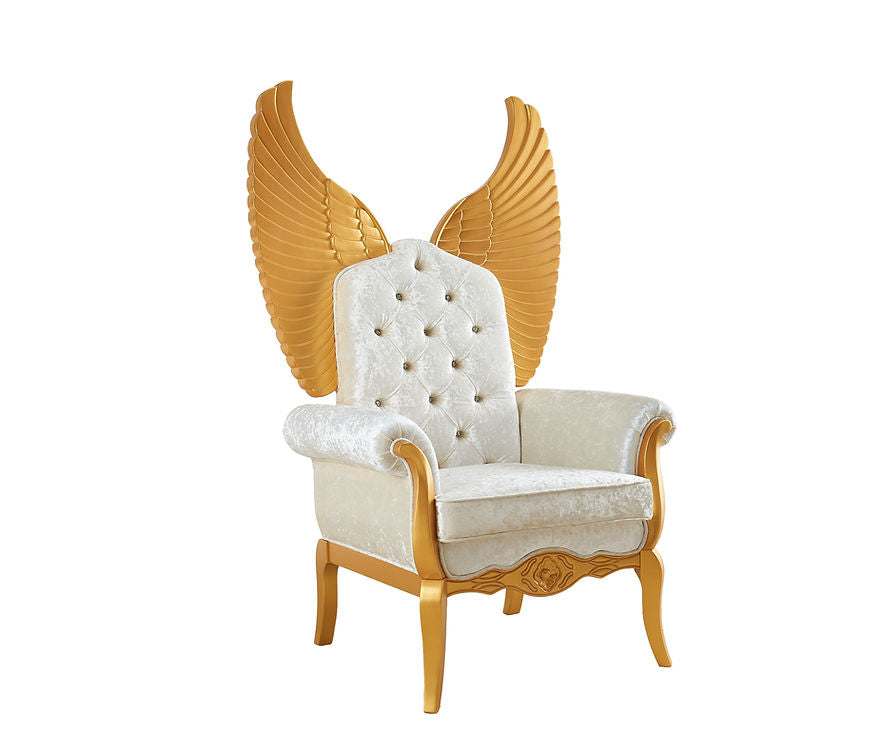 Lucifur 64" Tall White Chair by New Era Innovations at Eve Furniture