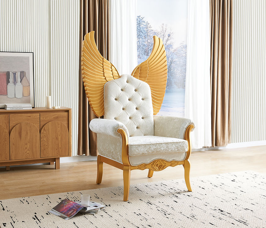 Lucifur 64" Tall White Chair by New Era Innovations at Eve Furniture