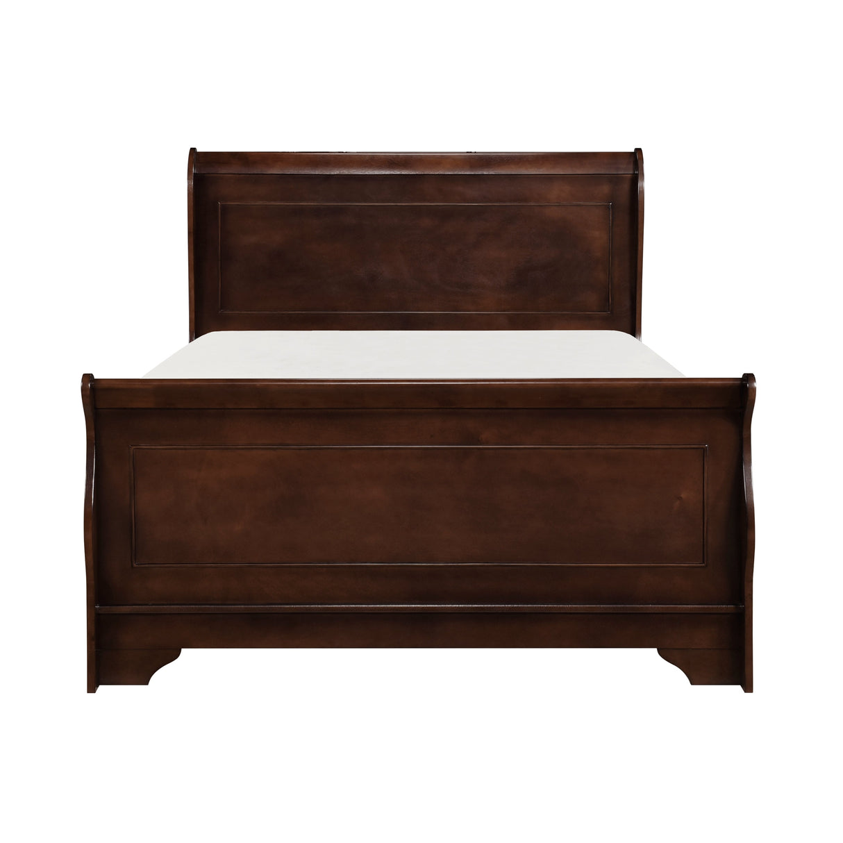 Abbeville Cherry Queen Sleigh Bed by Homelegance at Eve Furniture