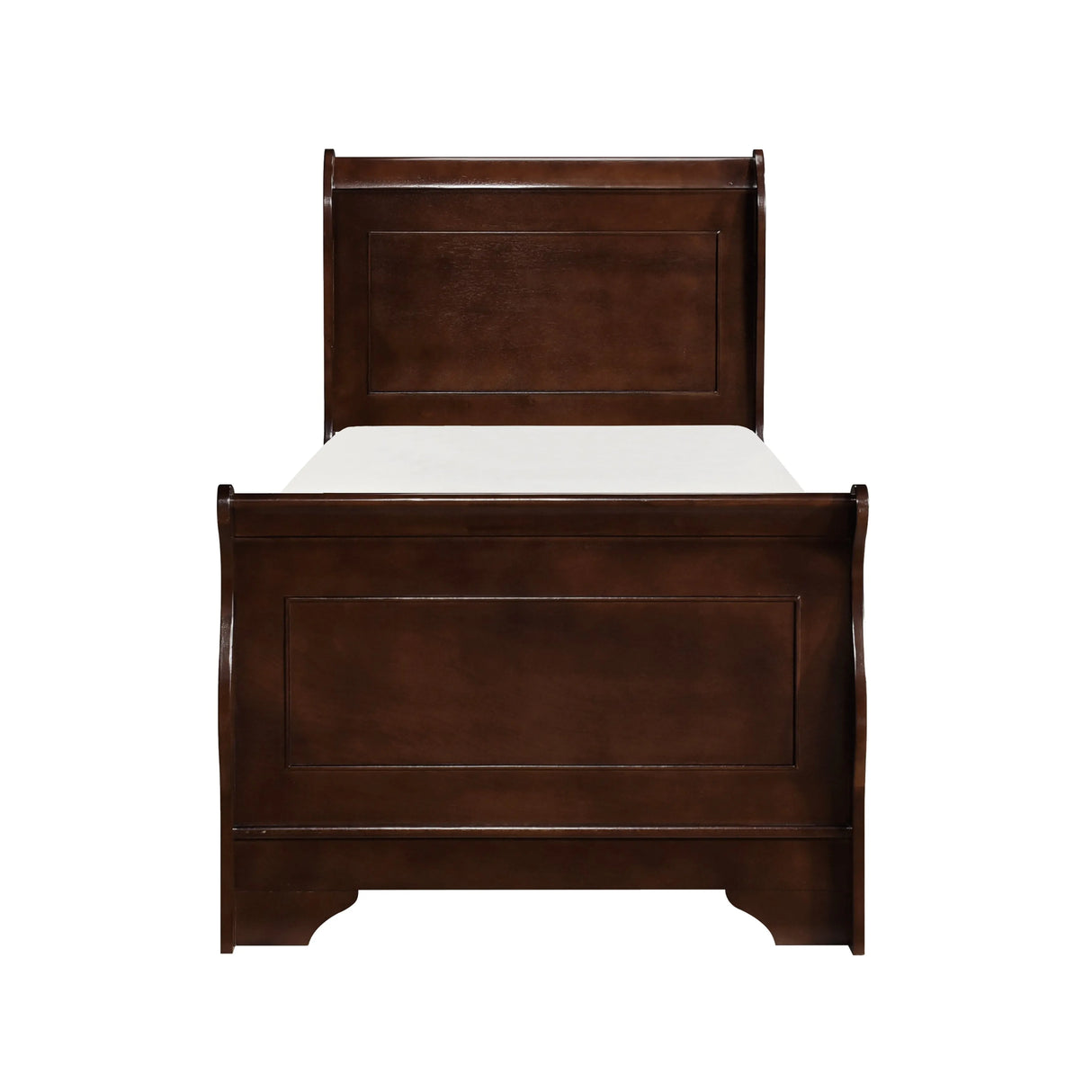Abbeville Cherry Twin Sleigh Bed by Homelegance at Eve Furniture