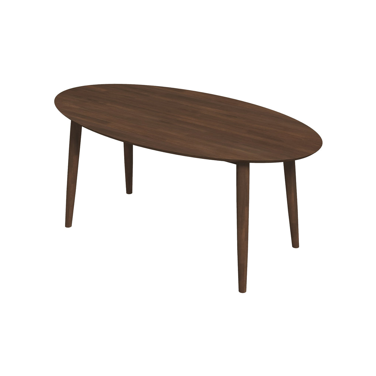 Ada Mid Century Modern Style Solid Wood Walnut Oval Dining Table by Ashcroft Imports at Eve Furniture