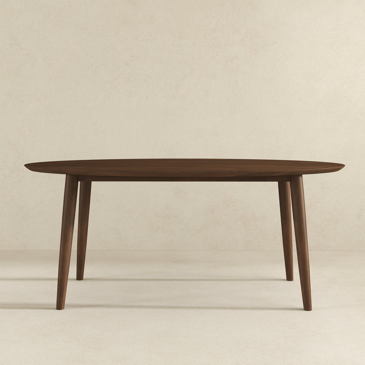 Ada Mid Century Modern Style Solid Wood Walnut Oval Dining Table by Ashcroft Imports at Eve Furniture