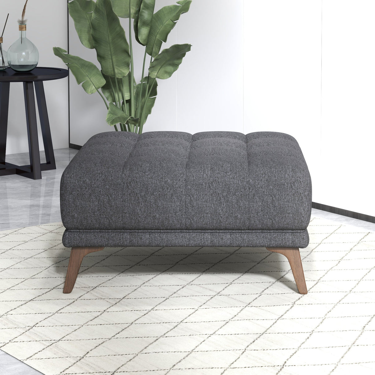 Addison Square Upholstered Ottoman by Ashcroft Imports at Eve Furniture