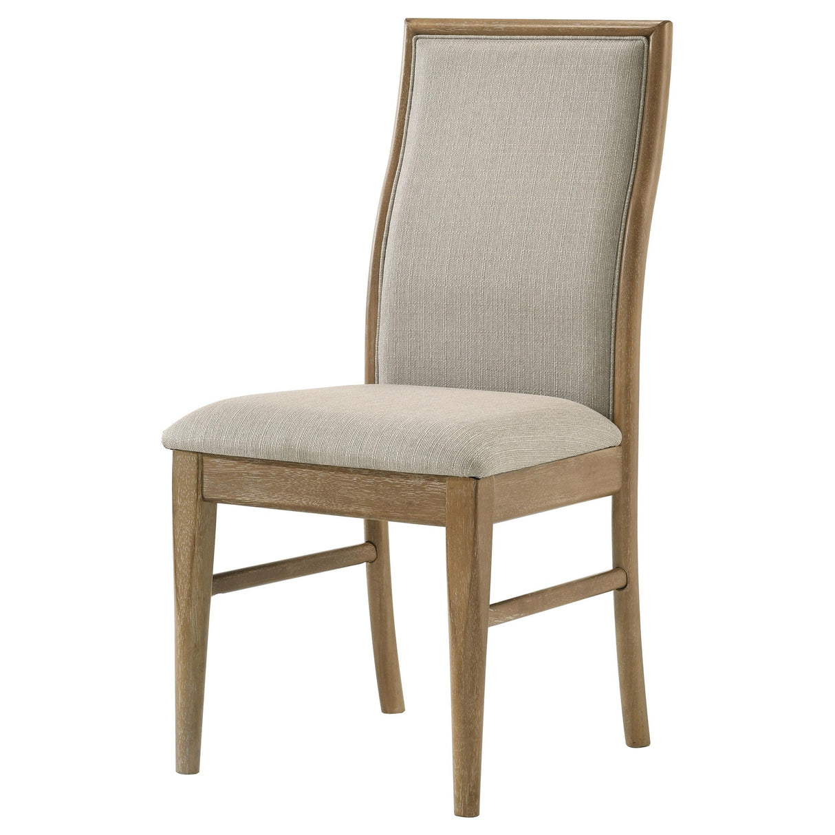 Adina Barley and Distressed Light Brown Upholstered Dining Side Chair, Set of 2 by Coaster at Eve Furniture