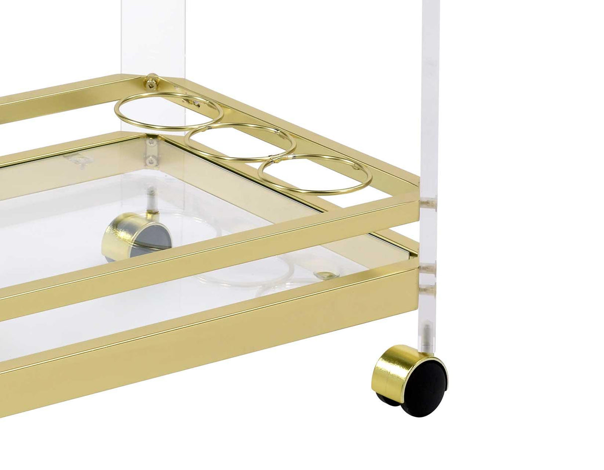 Aerin Server Cart, Gold by Steve Silver at Eve Furniture