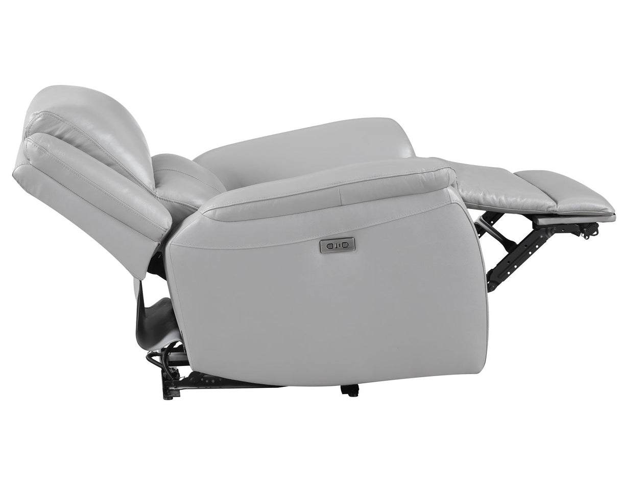 Alexandria Stone 3-Piece Top-Grain Leather Power Reclining Set by Steve Silver at Eve Furniture