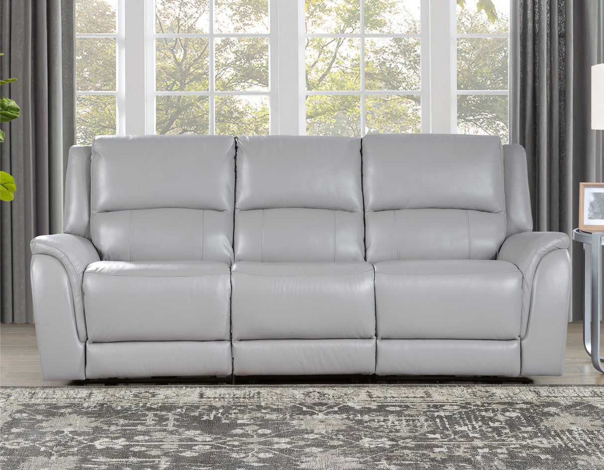 Alexandria Stone 3-Piece Top-Grain Leather Power Reclining Set by Steve Silver at Eve Furniture
