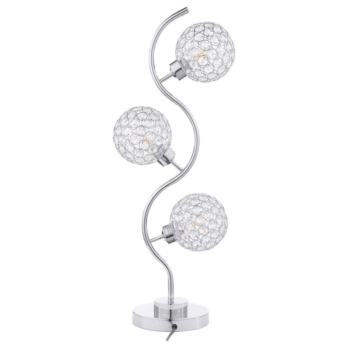 Amberley Silver 33-inch 3-light Curvy Metal Table Lamp by Coaster at Eve Furniture