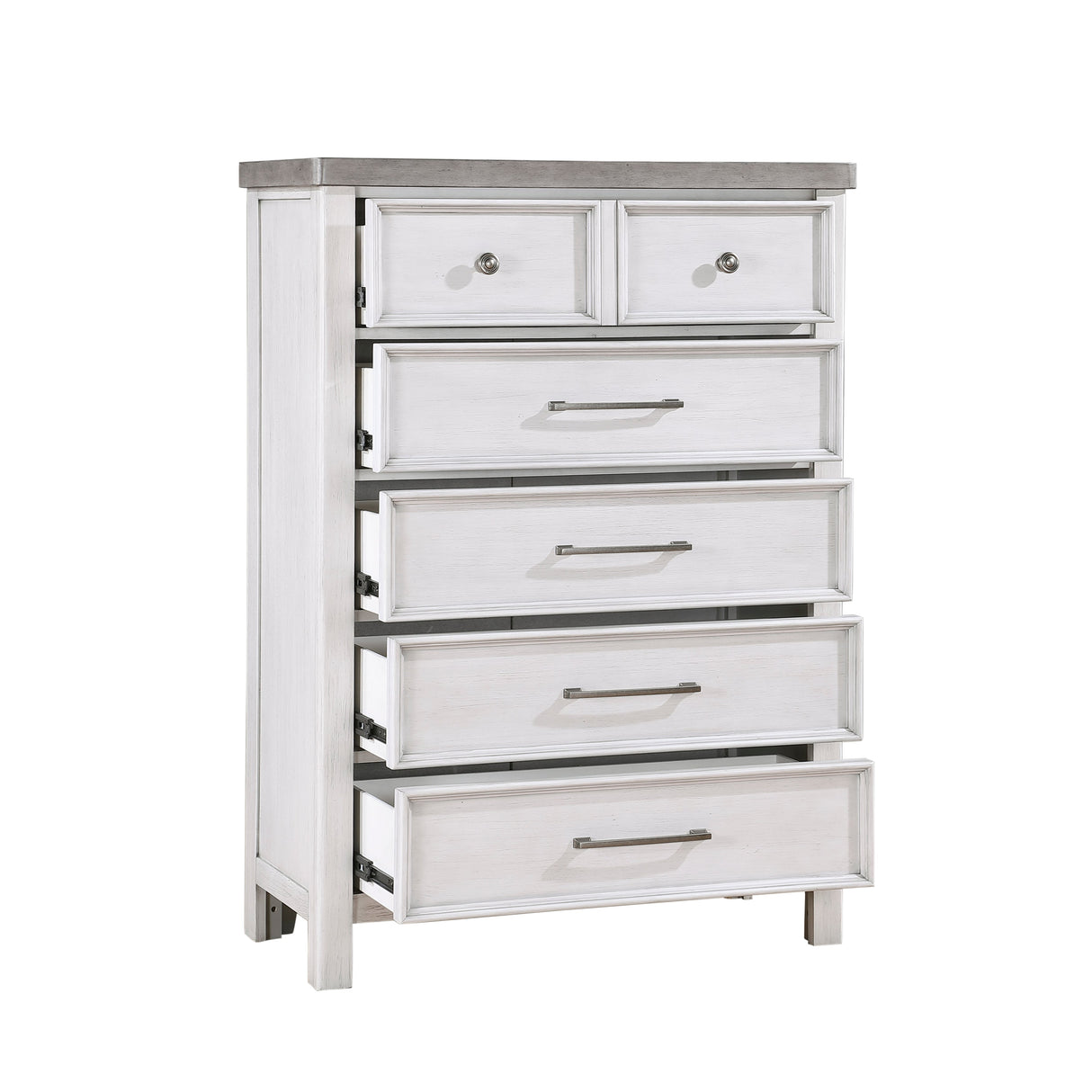 Ambrose Antique White/Gray Storage Platform Bedroom Set by Homelegance at Eve Furniture