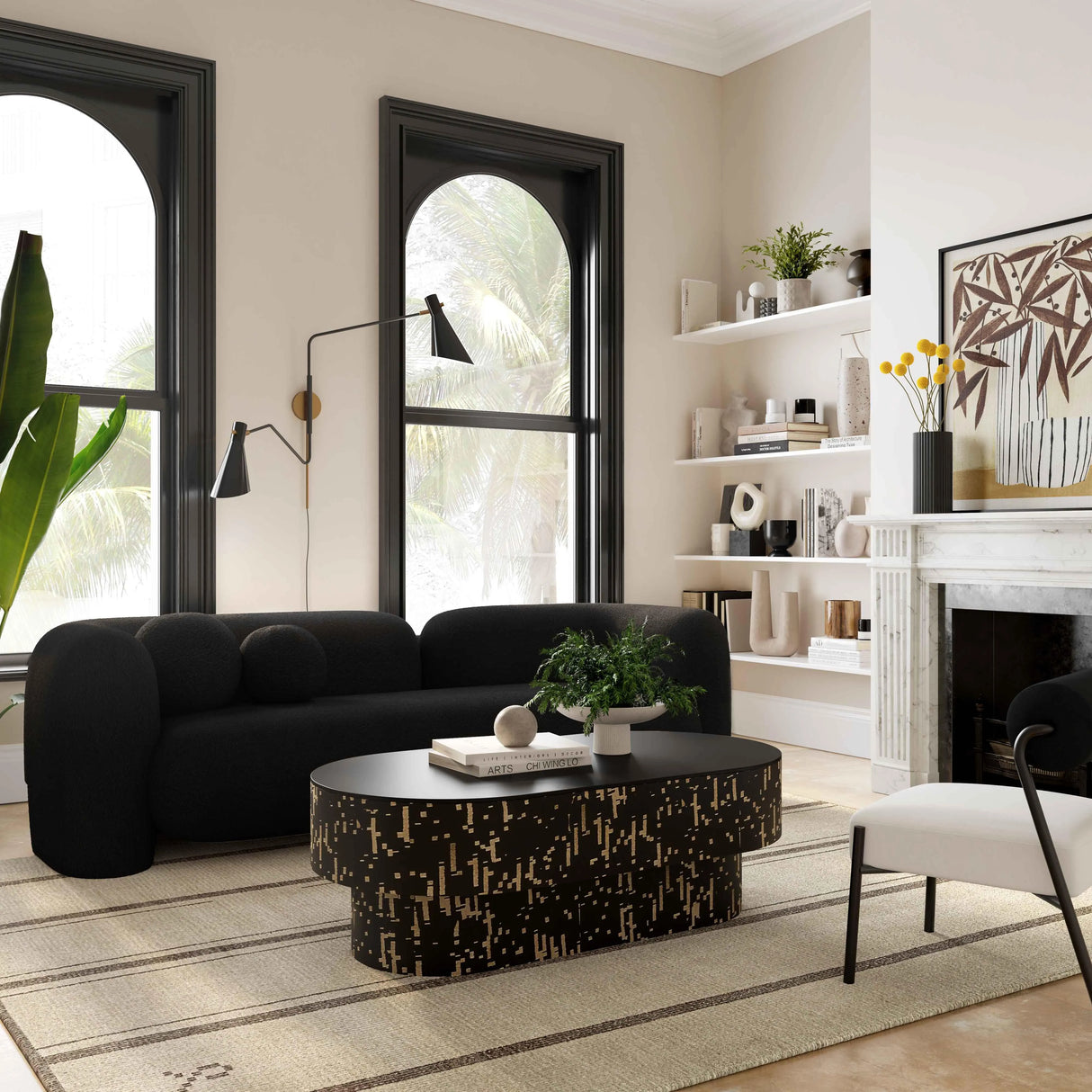 Amelie Faux Fur Sofa by TOV Furniture at Eve Furniture