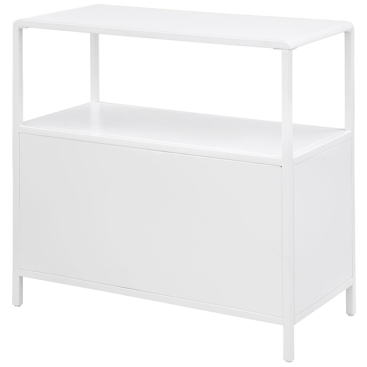 Amherst White 2-Door Radio Weave Cane Metal Accent Cabinet by Coaster at Eve Furniture