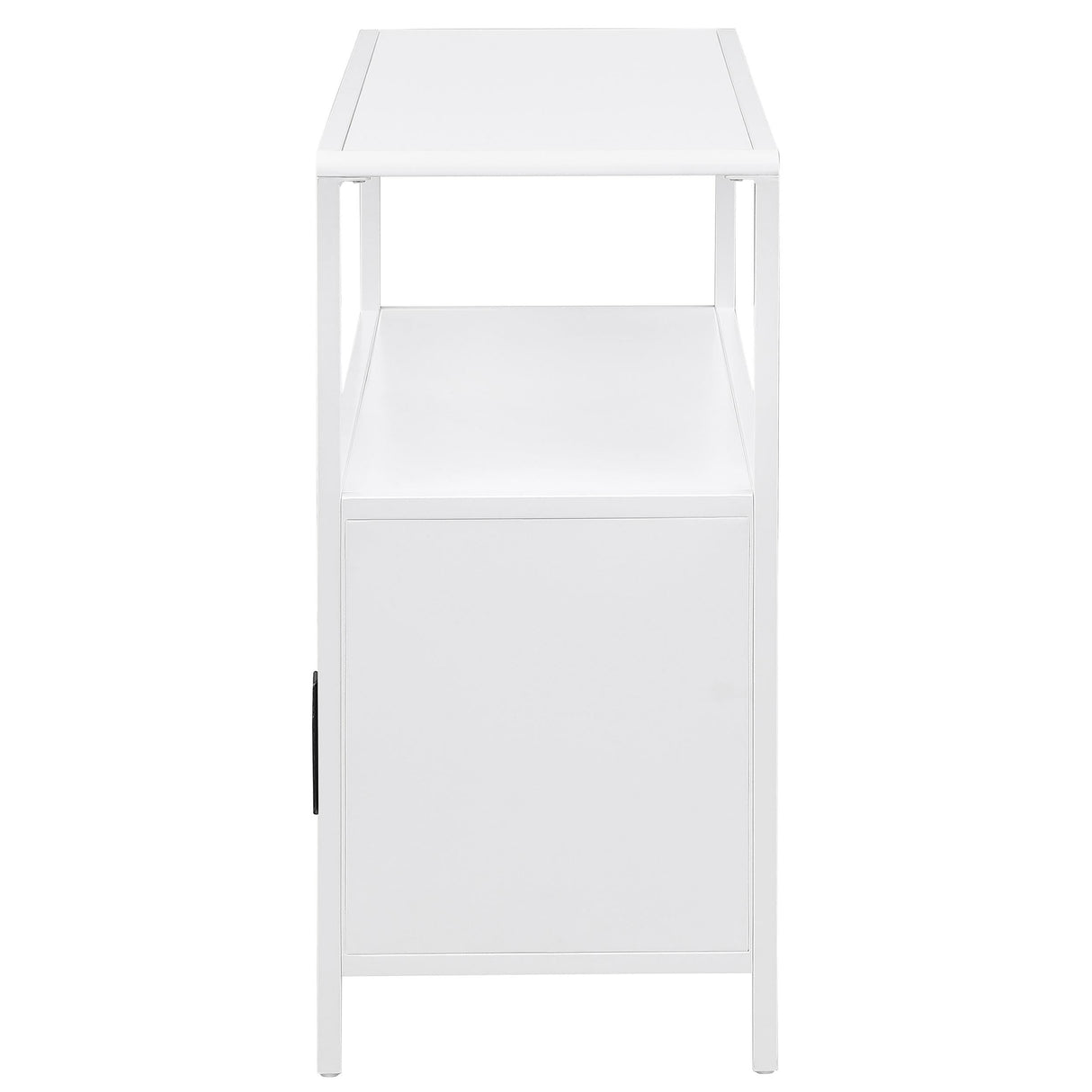 Amherst White 2-Door Radio Weave Cane Metal Accent Cabinet by Coaster at Eve Furniture