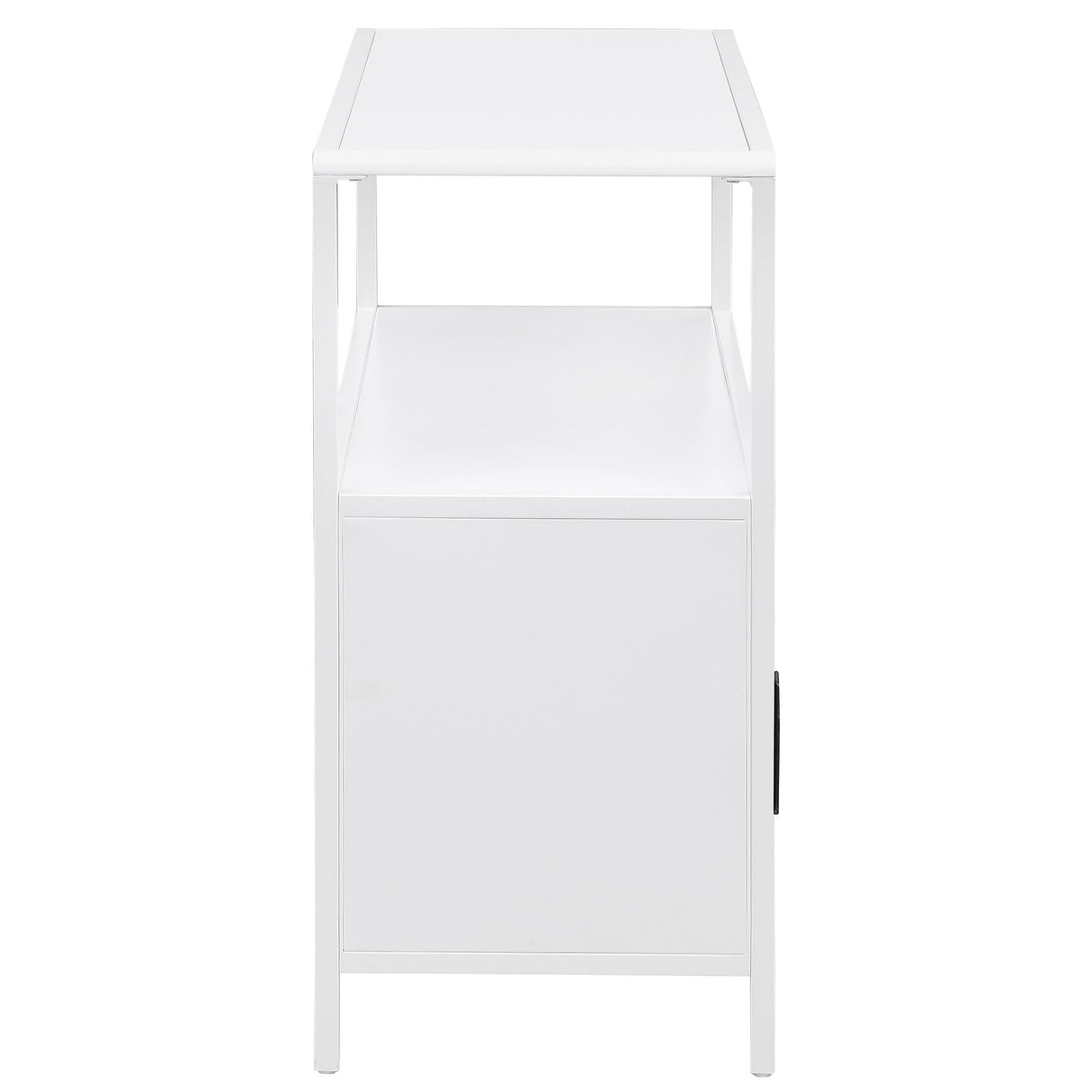 Amherst White 2-Door Radio Weave Cane Metal Accent Cabinet by Coaster at Eve Furniture