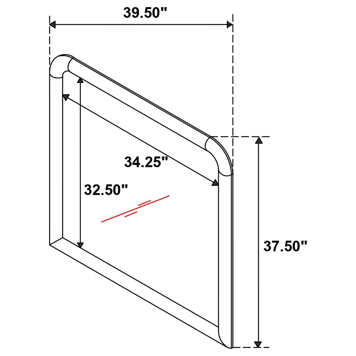 Amsbury Nutmeg Dresser Mirror by Coaster at Eve Furniture