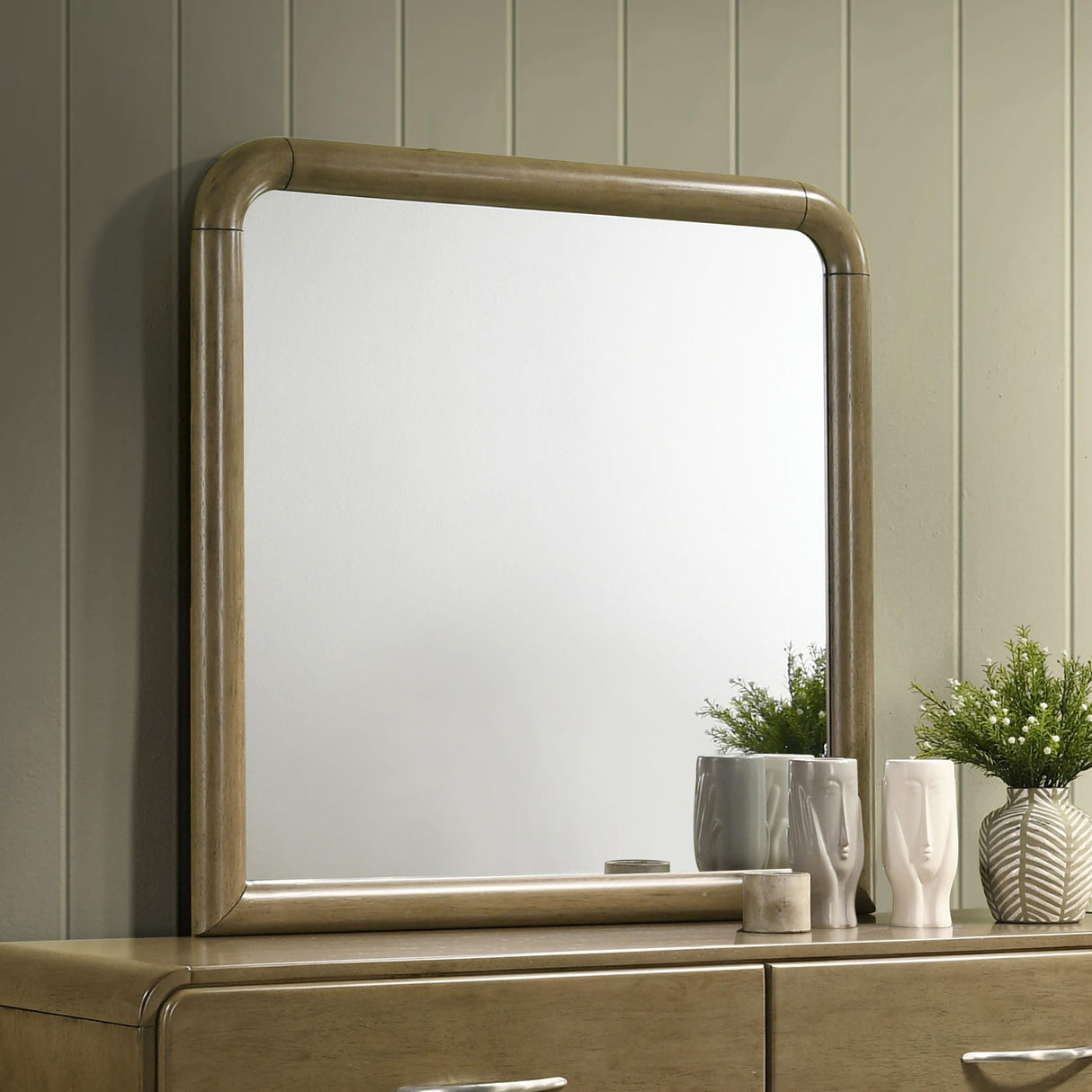Amsbury Nutmeg Dresser Mirror by Coaster at Eve Furniture