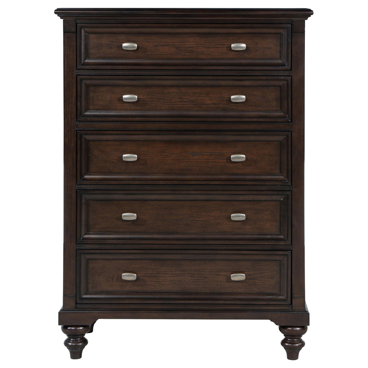 Andover Dark Oak 5-Drawer Chest by Coaster at Eve Furniture