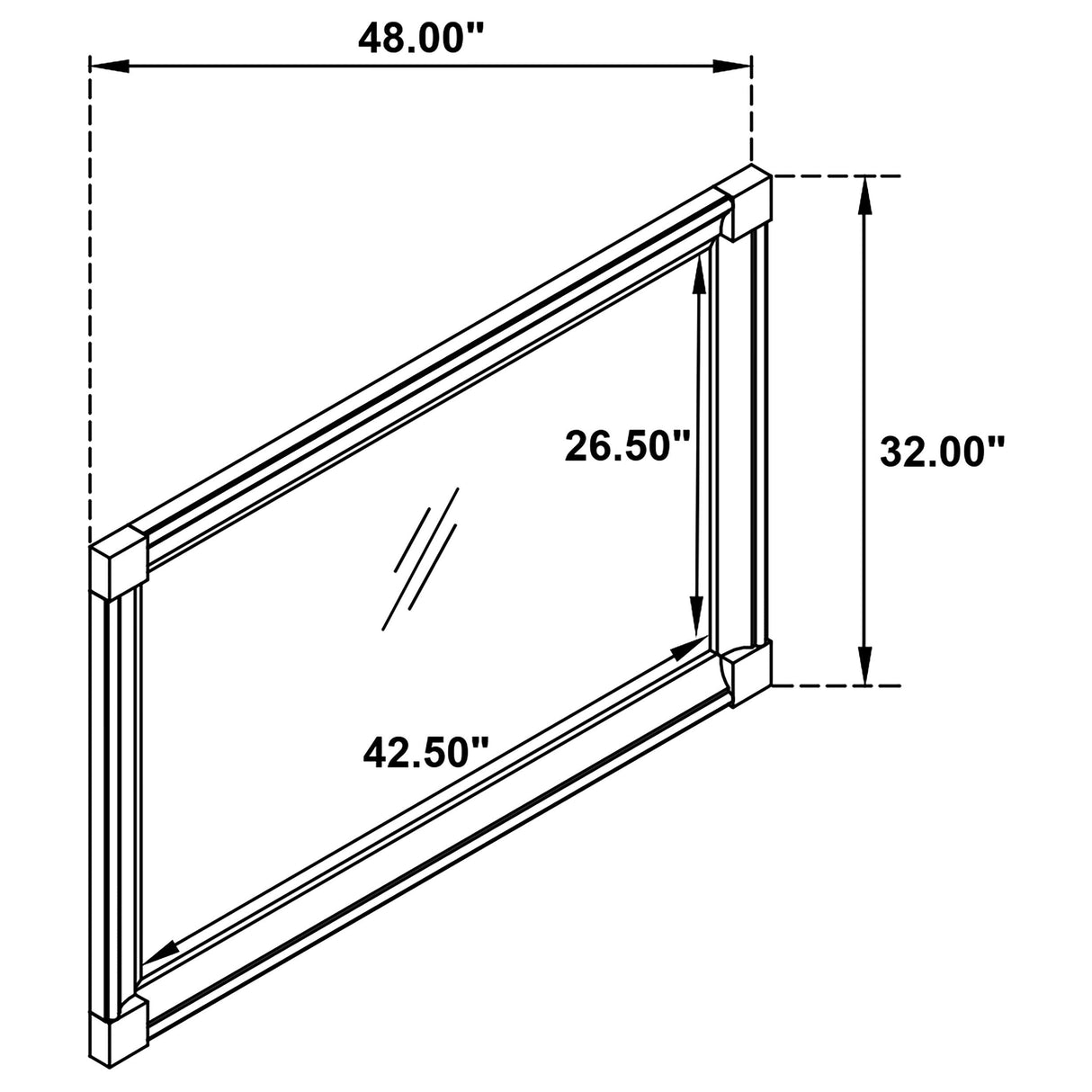 Andover Dark Oak Dresser Mirror by Coaster at Eve Furniture