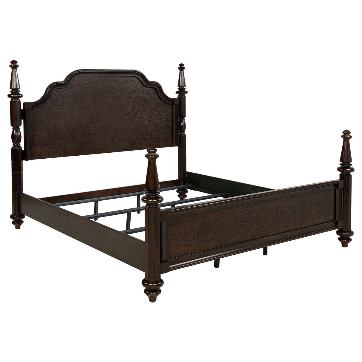 Andover Dark Oak Four Poster Eastern King Bed by Coaster at Eve Furniture