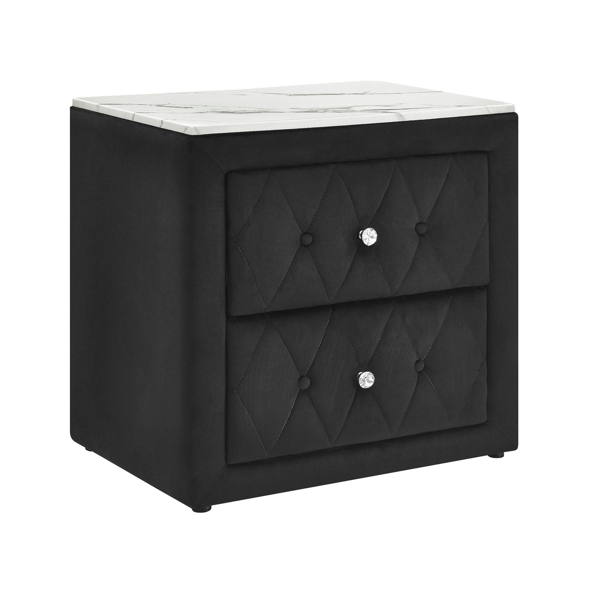 Annabelle Black Nightstand by Crown Mark at Eve Furniture