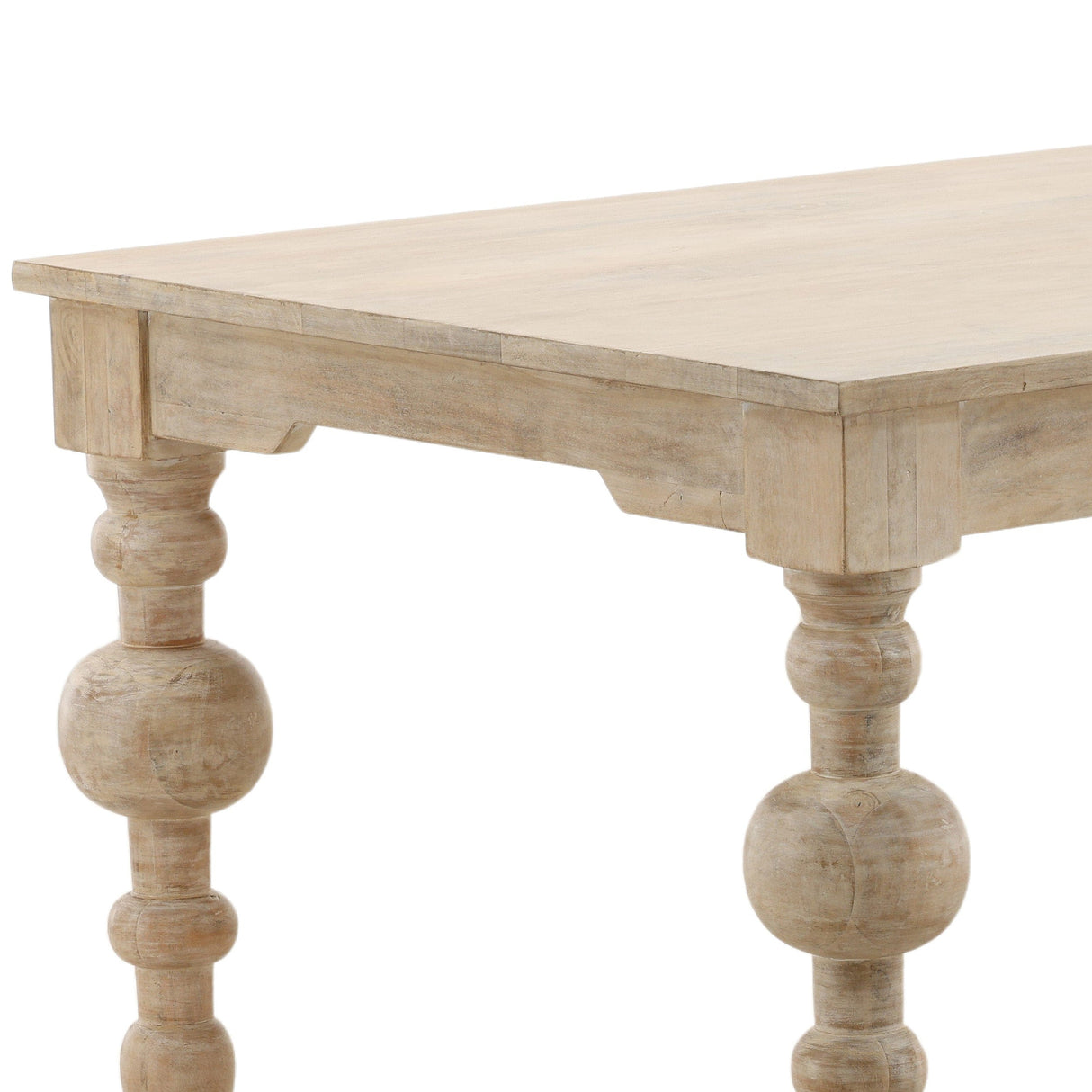 Annette Dining Table, White Wash by Dovetail at Eve Furniture