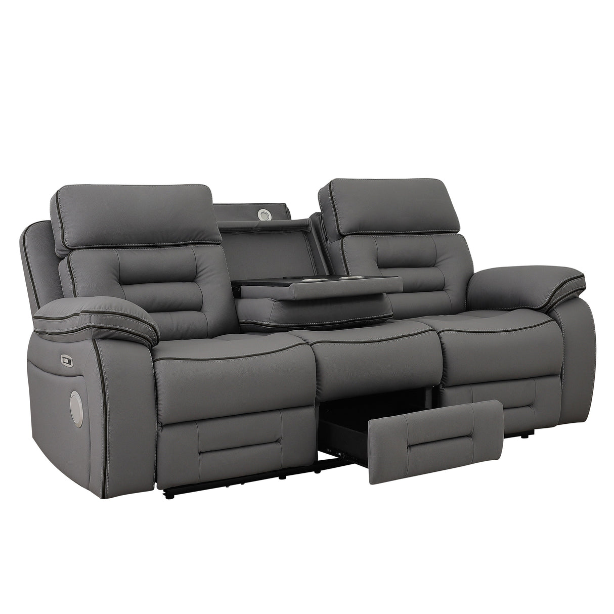 Pelin Gray Power Reclining Sofa & Loveseat by Homelegance at Eve Furniture