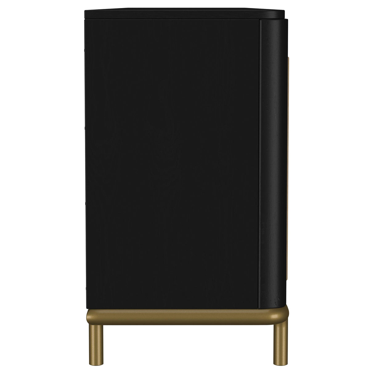 Arini Black Rattan Cane 2-Door TV Stand Media Console by Coaster at Eve Furniture