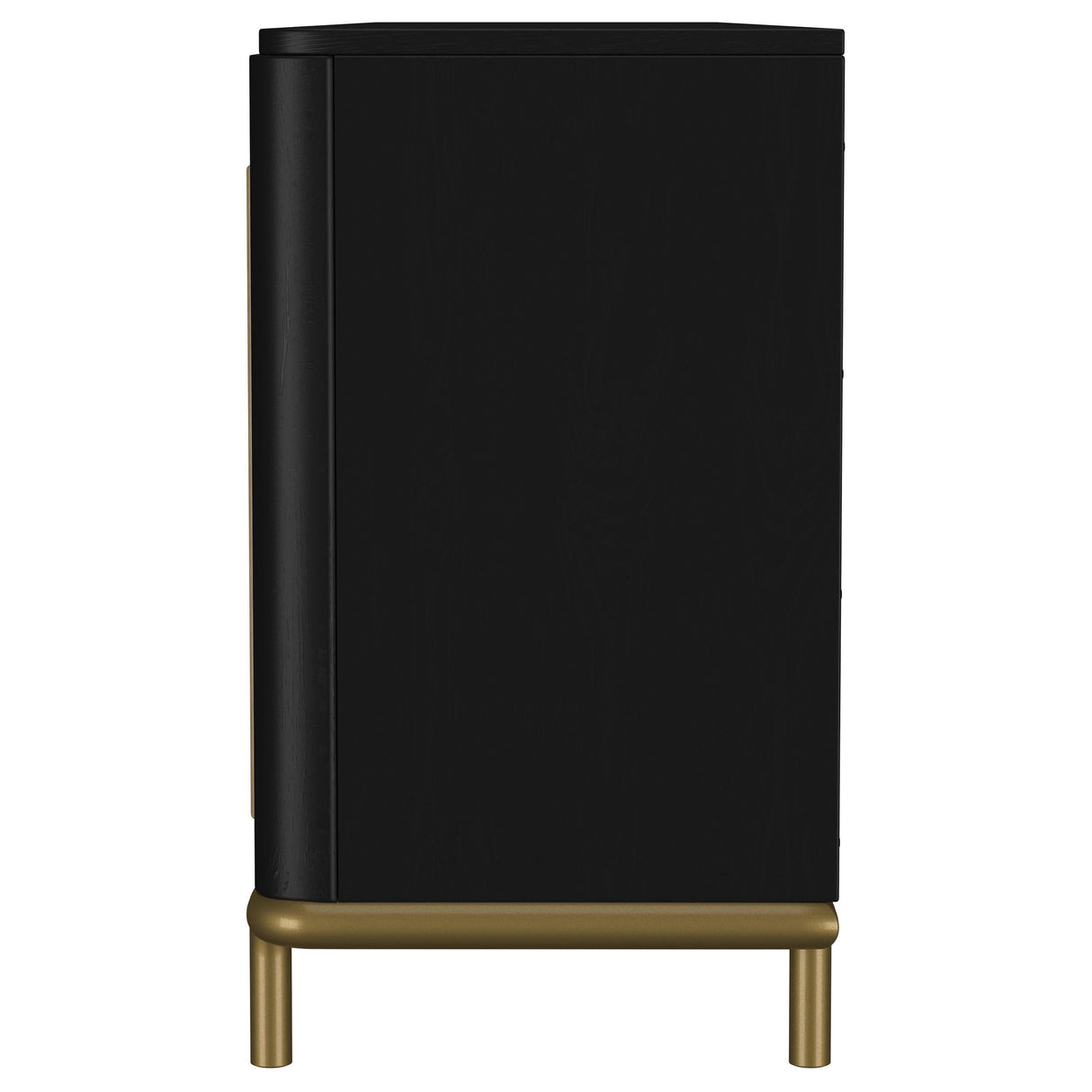 Arini Black Rattan Cane 2-Door TV Stand Media Console by Coaster at Eve Furniture