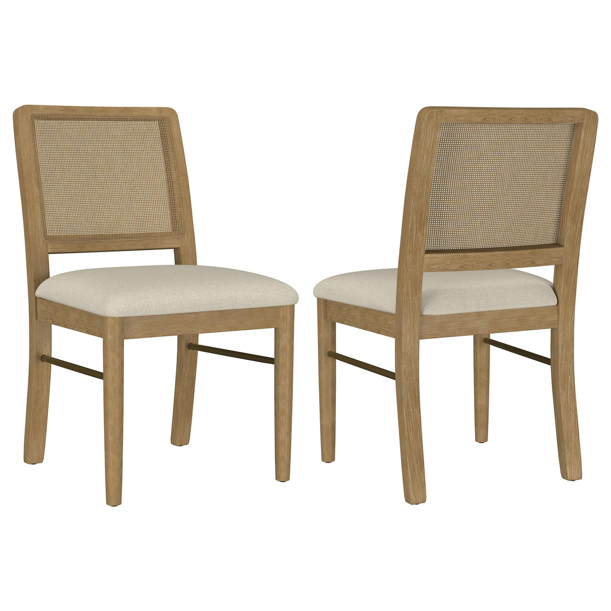 Arini Rattan Cane Dining Side Chair Sand Wash, Set of 2 by Coaster at Eve Furniture