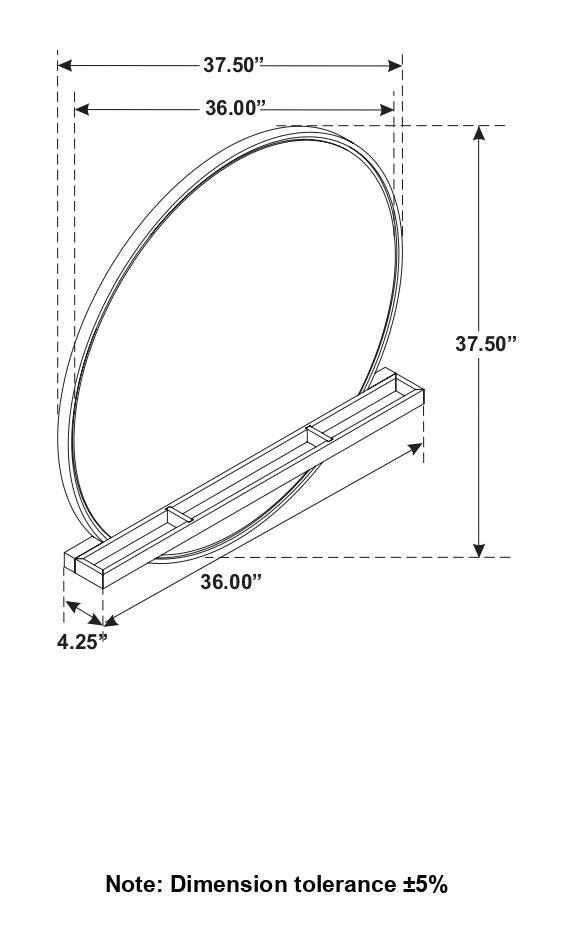 Arini Sand Wash Round Dresser Mirror by Coaster at Eve Furniture