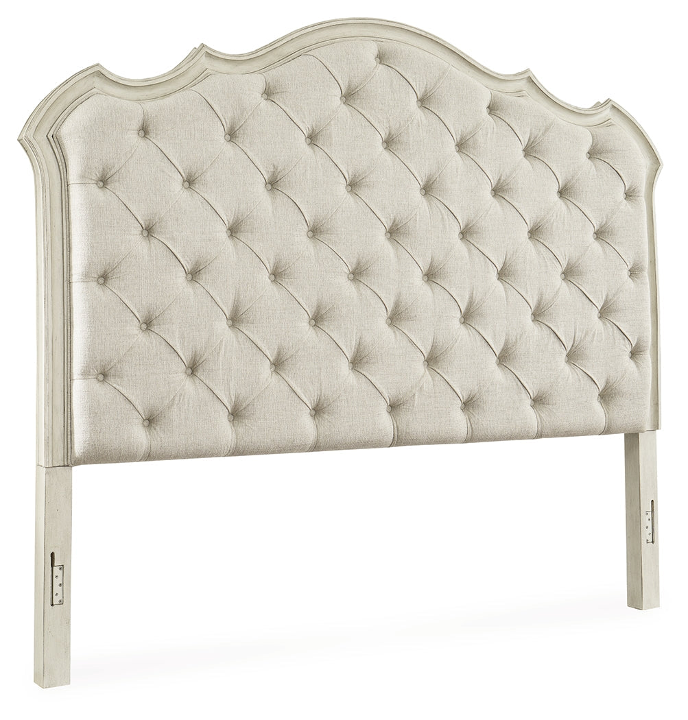 Arlendyne Antique White Upholstered Bedroom Set by Ashley at Eve Furniture