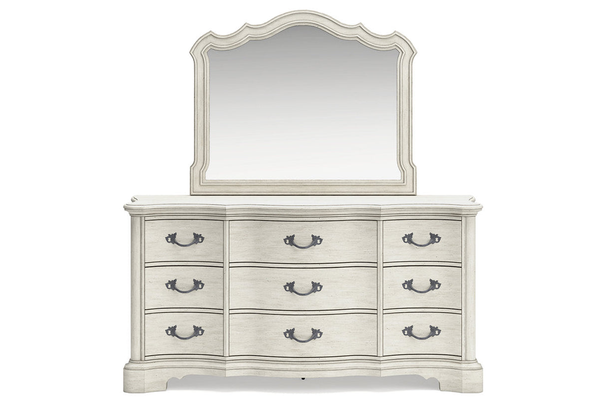 Arlendyne Antique White Upholstered Bedroom Set by Ashley at Eve Furniture