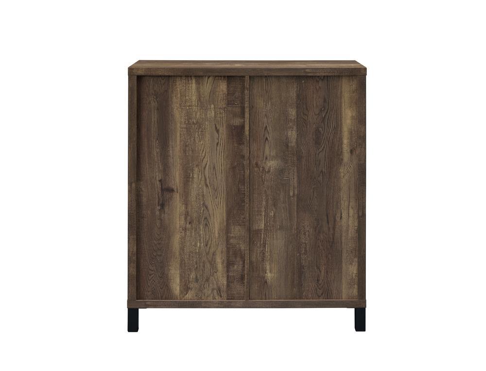 Arlington Rustic Oak Bar Cabinet with Sliding Door by Coaster at Eve Furniture