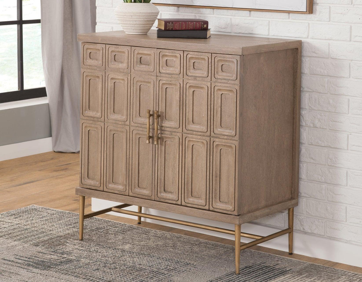 Arun Solid Wood 2-Door Accent Cabinet by Steve Silver at Eve Furniture