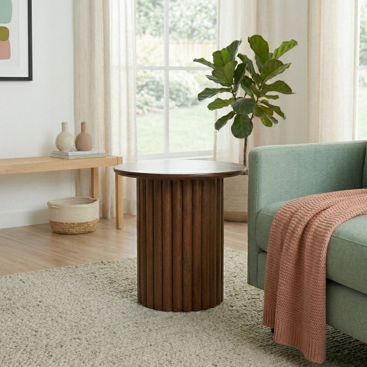 Merlin End Table in Walnut