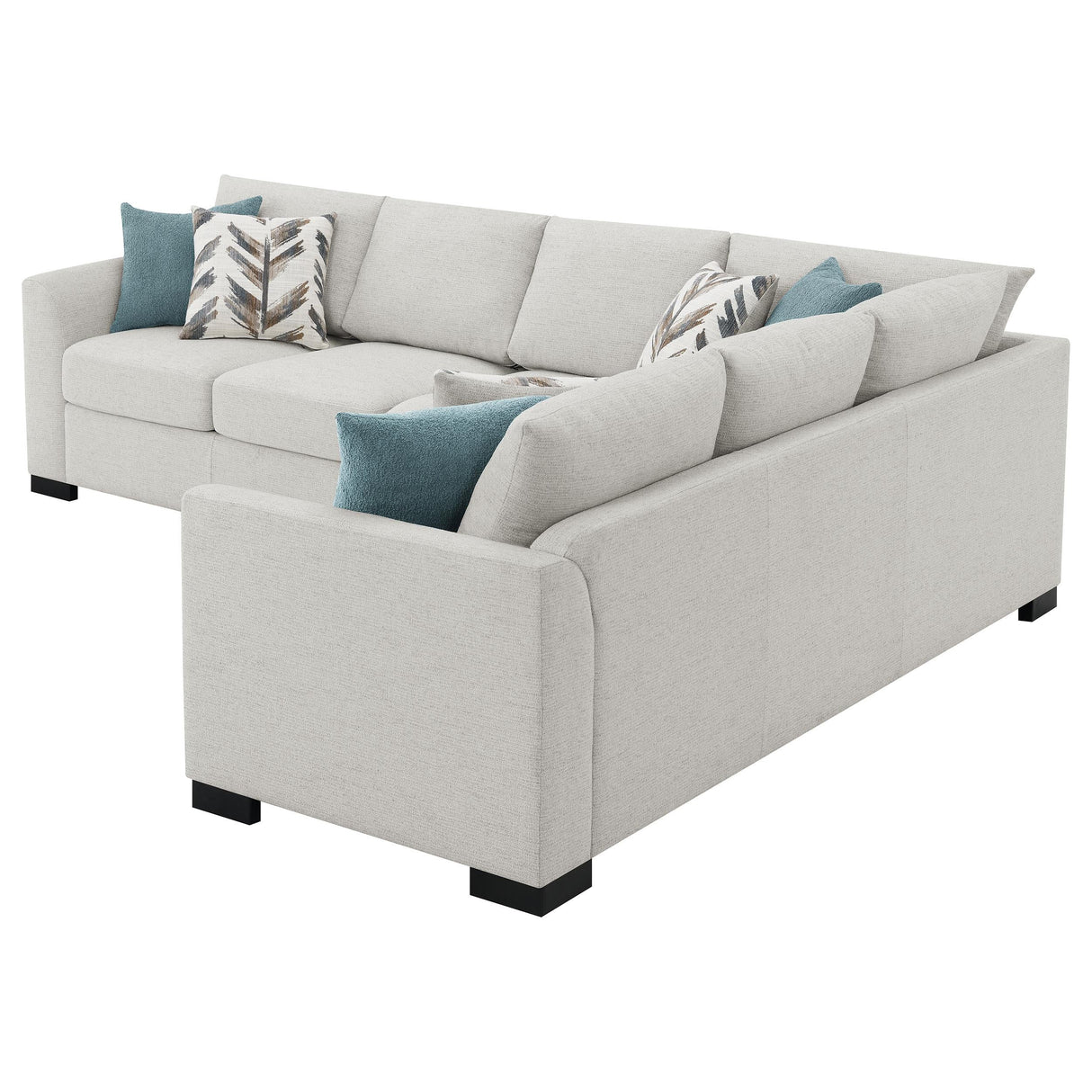 Ashford Greige Chenille Upholstered Sleeper Sectional Sofa by Coaster at Eve Furniture