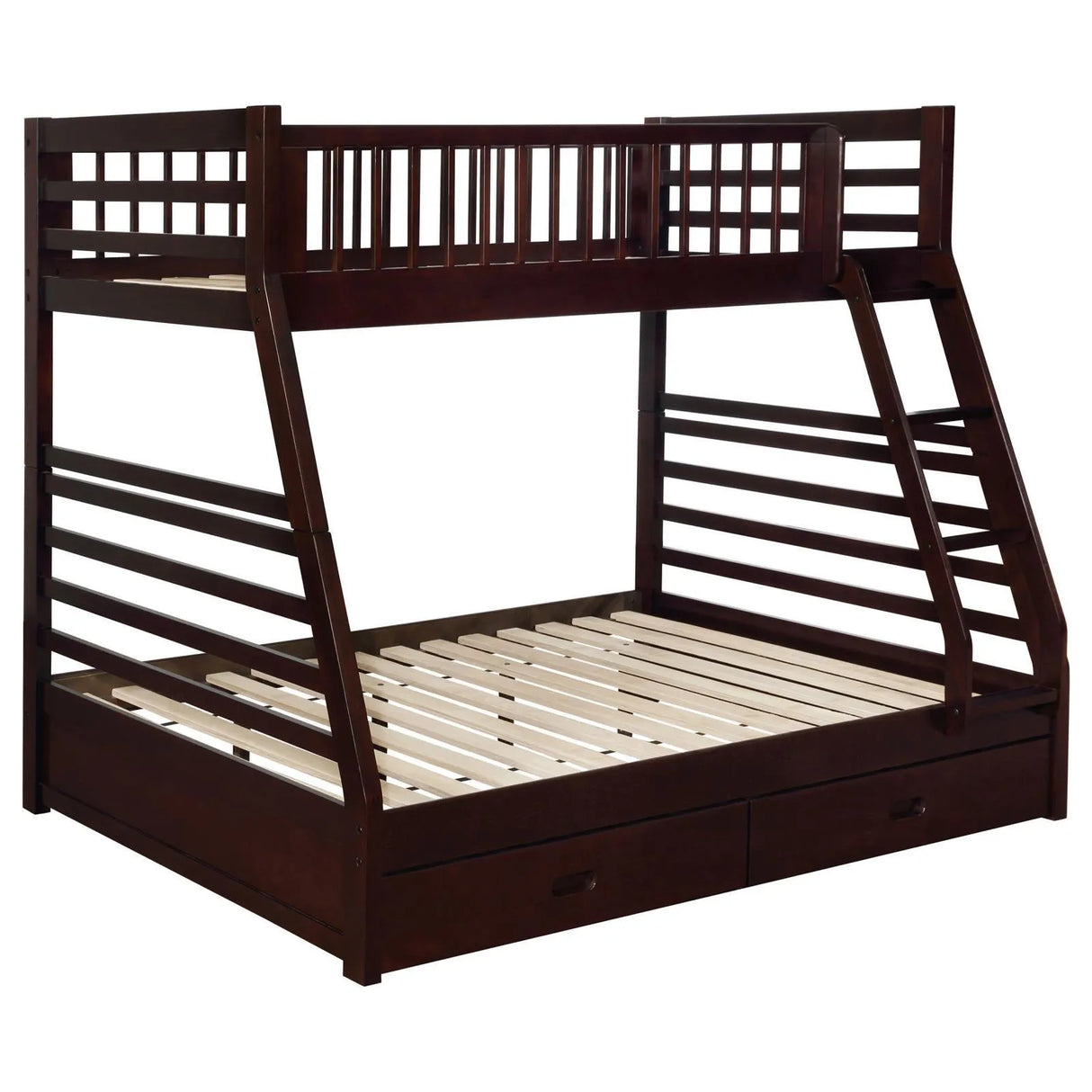 Ashton Cappuccino Twin over Full 2-Drawer Bunk Bed by Coaster at Eve Furniture