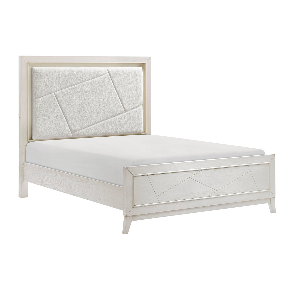 Asteria Antique White Queen Panel Bed by Homelegance at Eve Furniture