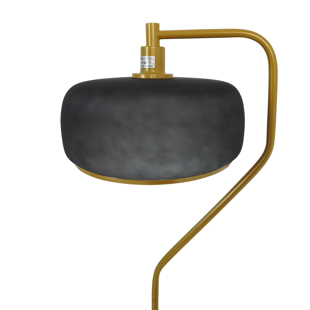 Astris Floor Lamp Black Sprayed and Gold by Ashcroft Imports at Eve Furniture