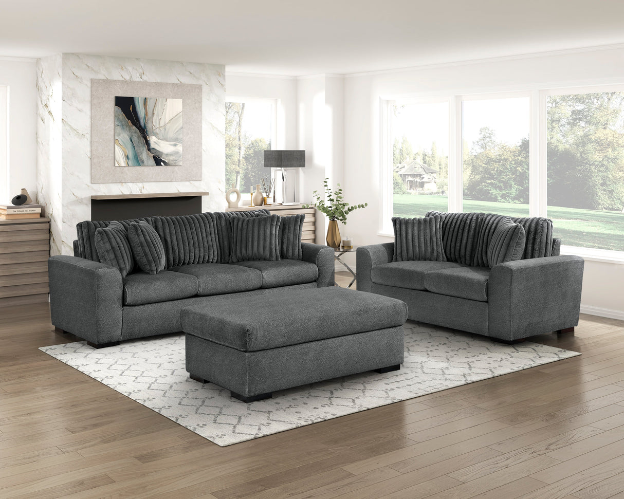 Athena Dark Gray Sofa by Homelegance at Eve Furniture