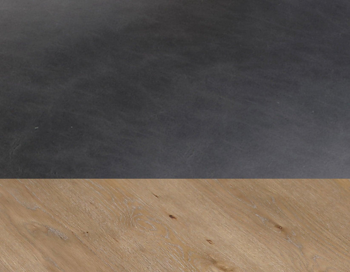 Aubrey 24″ Driftwood Counter Chair with Gray Vegan Leather by Steve Silver at Eve Furniture