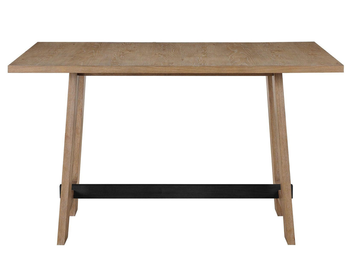Aubrey 59.5″ Drifwood Counter Table with Black Stretchers by Steve Silver at Eve Furniture