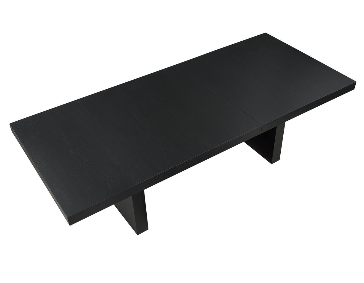 Aubrey 78-96″ Table w/18-inch Leaf, Black by Steve Silver at Eve Furniture