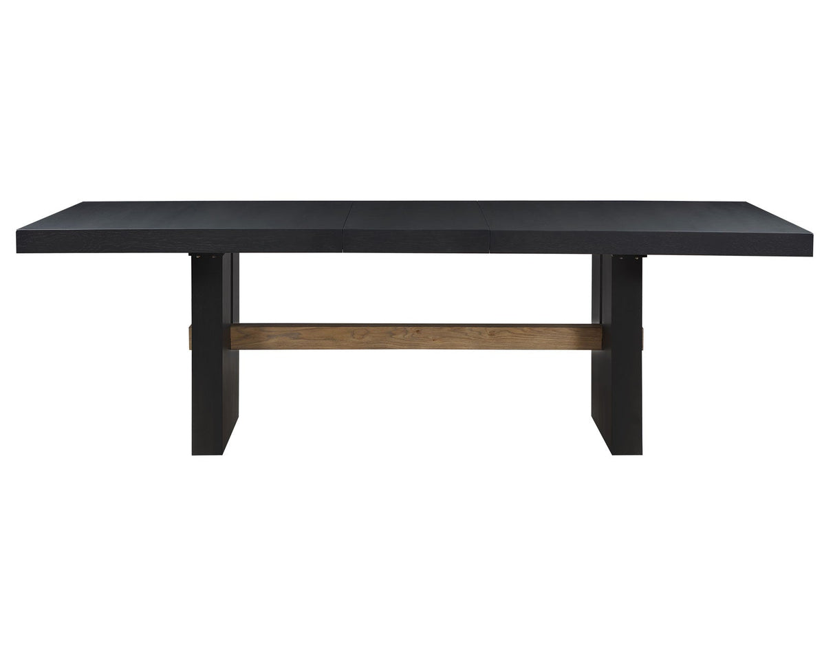 Aubrey 78-96″ Table w/18-inch Leaf, Black by Steve Silver at Eve Furniture