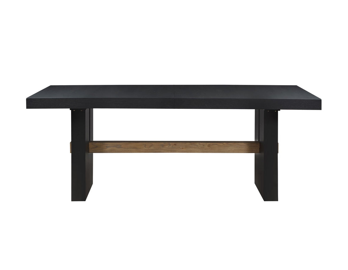 Aubrey 78-96″ Table w/18-inch Leaf, Black by Steve Silver at Eve Furniture