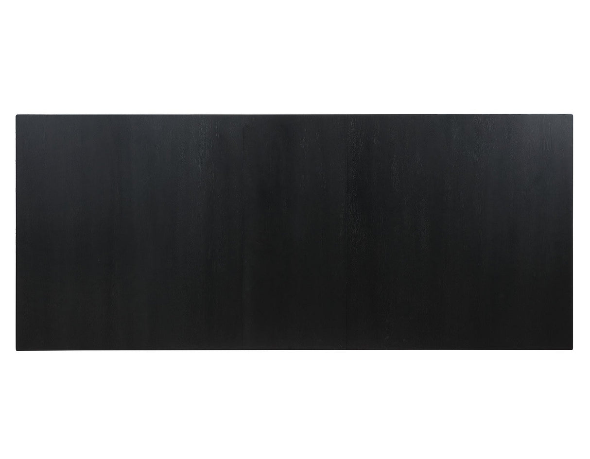 Aubrey 78-96″ Table w/18-inch Leaf, Black by Steve Silver at Eve Furniture